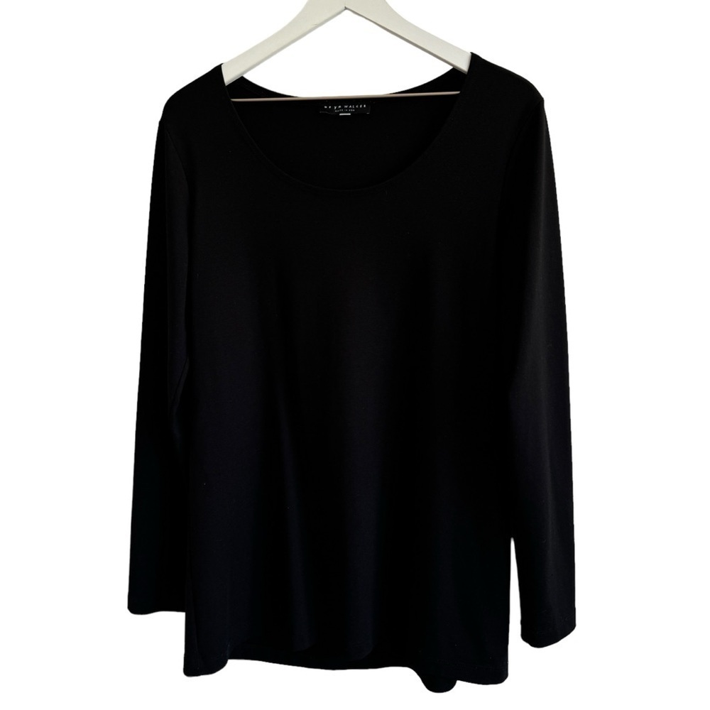 Bryn Walker Long Sleeve Black Tunic Top, Size M